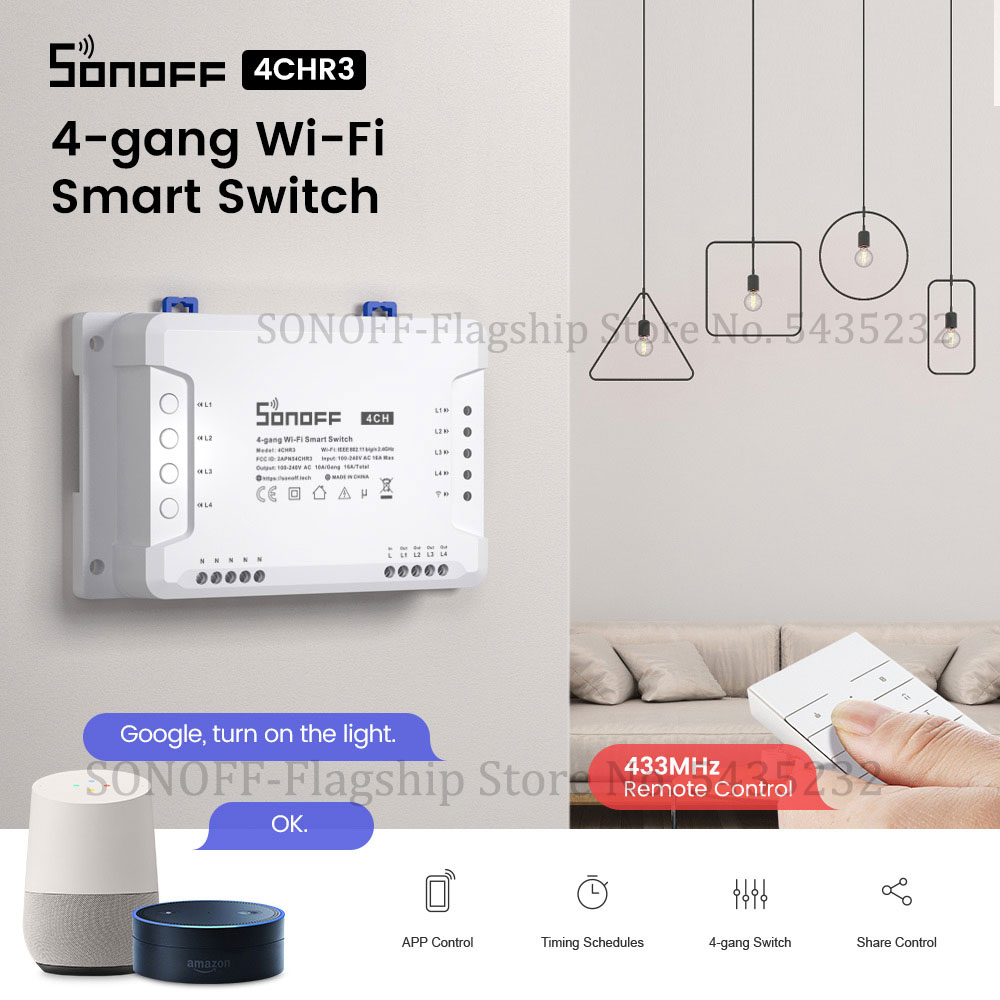 Itead SONOFF 4CH R2 Wi-Fi Бесп – обзор и цена Home Automation Ideas
