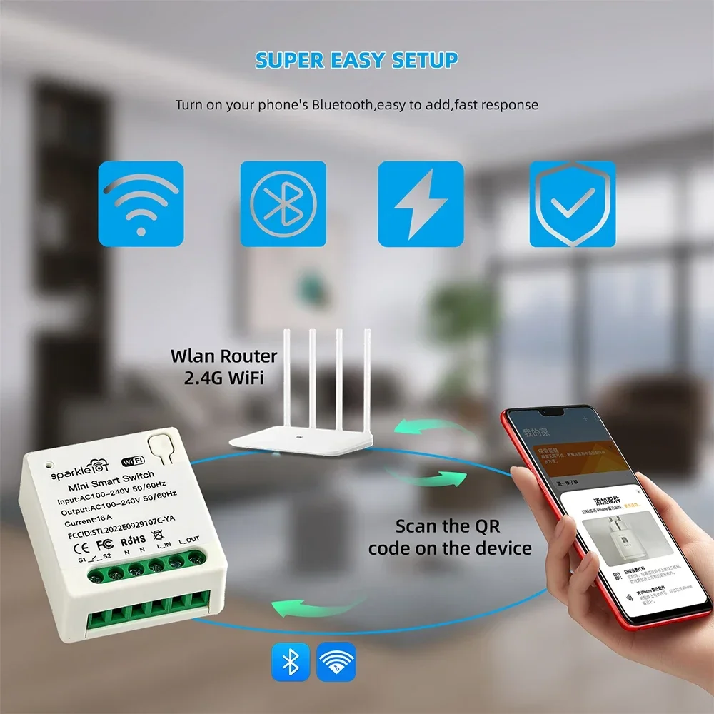 Умный Wi-Fi выключатель 16A Ma – обзор и цена Diy Home Automation System